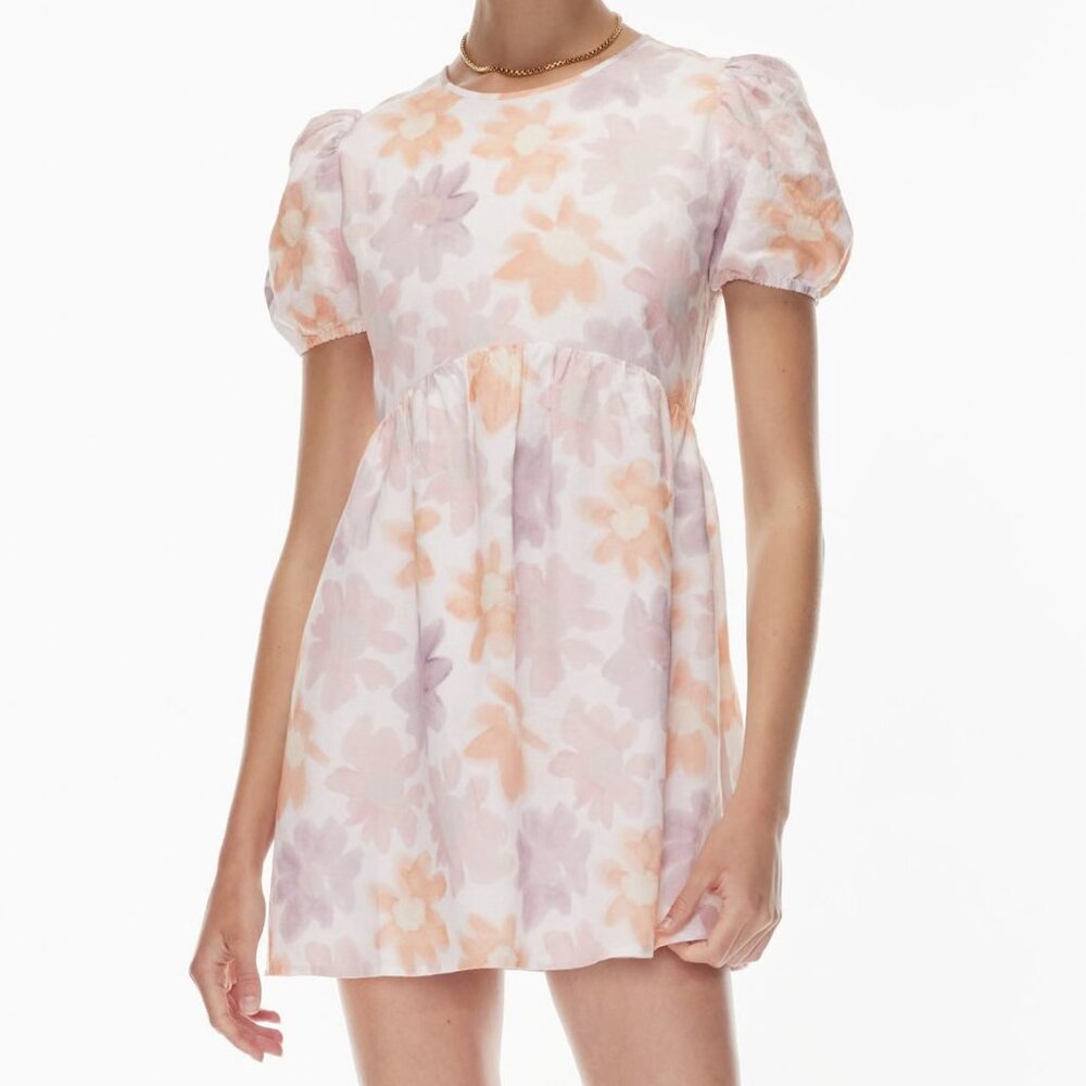 Aritzia Sunday Best Saida Dress | Puff-sleeve babydoll dress | Size: Small